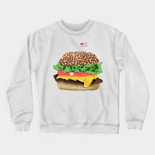 Burger 4th of July Design 2 Crewneck Sweatshirt